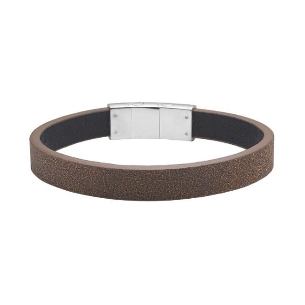 Son of Noa "Son" armbånd brown calf leather stållås