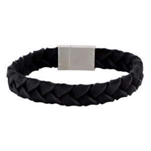 Son of Noa "Son" armbånd black calf leather, flettet