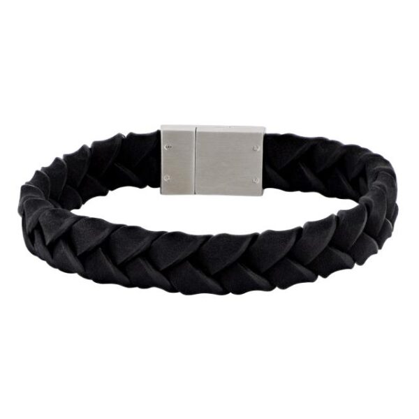 Son of Noa "Son" armbånd black calf leather, flettet