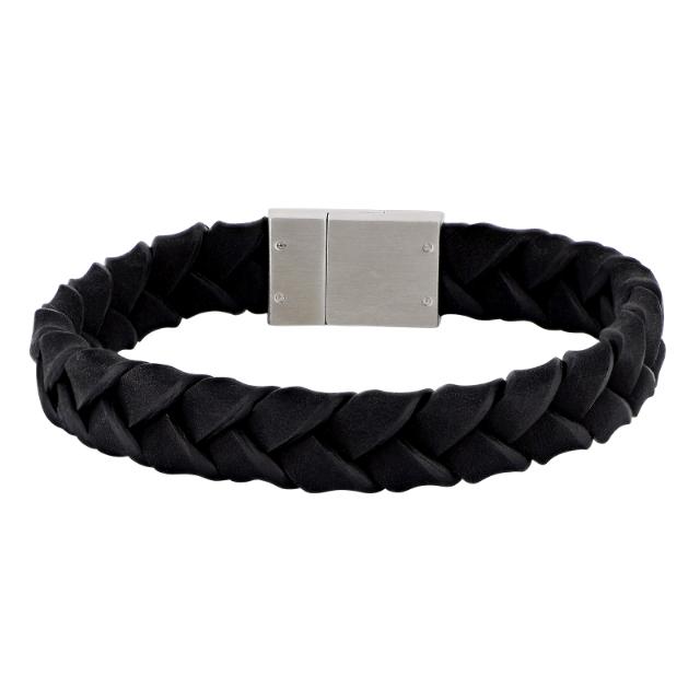Son of Noa "Son" armbånd black calf leather, flettet