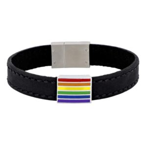 Armbånd Pride fra Son of Noa. Sort skinn.