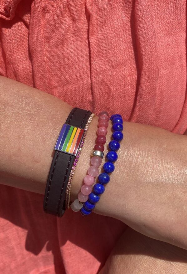 Armbånd Pride fra Son of Noa. Sort skinn.