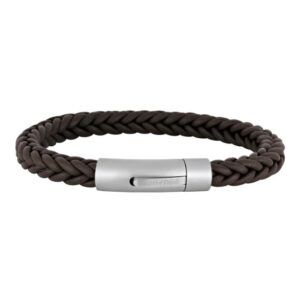 Son of Noa "Son" armbånd darkbrown calf leather, flettet