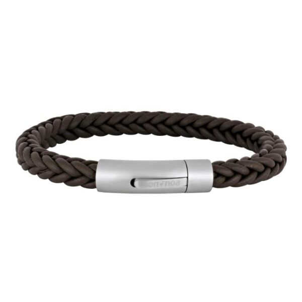 Son of Noa "Son" armbånd darkbrown calf leather, flettet