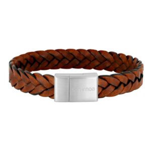 Son of Noa "Son" armbånd brown calf leather, flettet