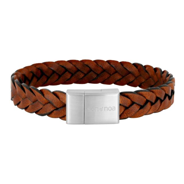 Son of Noa "Son" armbånd brown calf leather, flettet