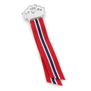 17 mai sløyfe i sølv til barn. Perfekt å gravere