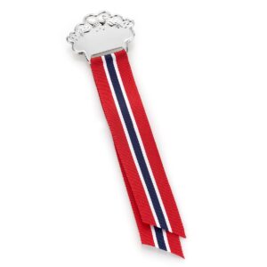 17 mai sløyfe i sølv til barn. Perfekt å gravere