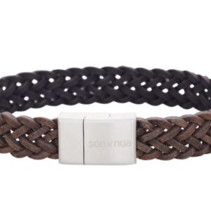 Son of Noa "Son" armbånd brown calf leather flettet