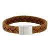 Son of Noa "Son" flettet armbånd grey calf leather med stål lås