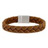 Son of Noa "Son" flettet armbånd grey calf leather med stål lås