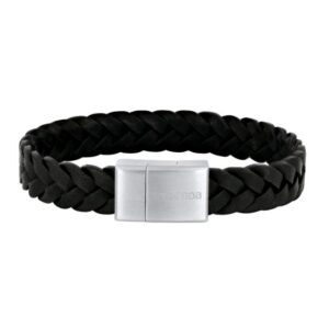 Son of Noa "Son" armbånd black calf leather, flettet