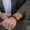 Son of Noa "Son" armbånd brown calf leather, flettet