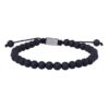 Son of Noa "Son matt black onyx" armbånd med stål lås