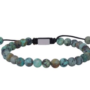 Son of Noa "Son African Turquoise matt" armbånd med stål lås