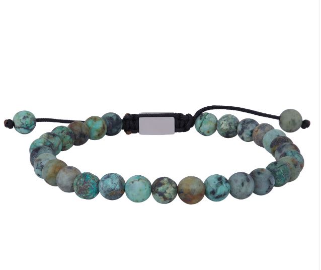 Son of Noa "Son African Turquoise matt" armbånd med stål lås