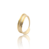 Noën «Olivia endless swirl» ring i forgylt sølv, smal
