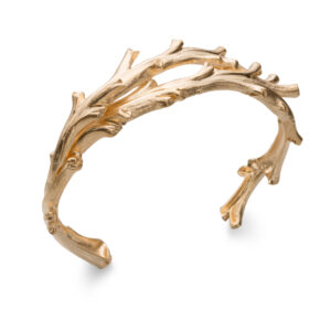 Matte Coral armring i forgylt sølv