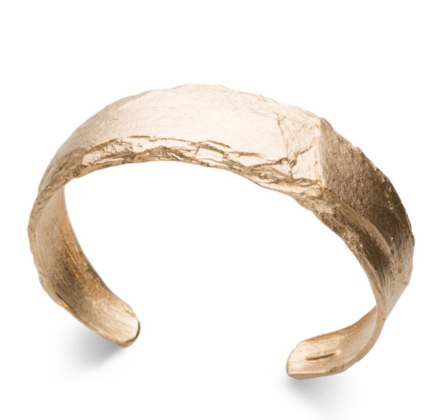 Catwalk Exclusive Matte rock armring i forgylt sølv
