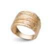 Stardust Bark ring i forgylt sølv