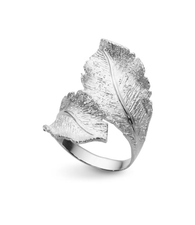Catwalk Exclusive Stardust Plume ring åpen i rhodinert sølv