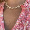 Stardust Flower collier i forgylt sølv