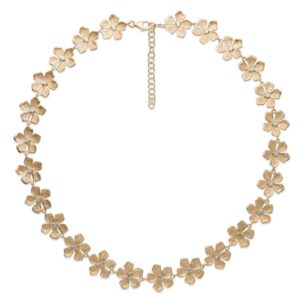 Stardust Flower collier i forgylt sølv