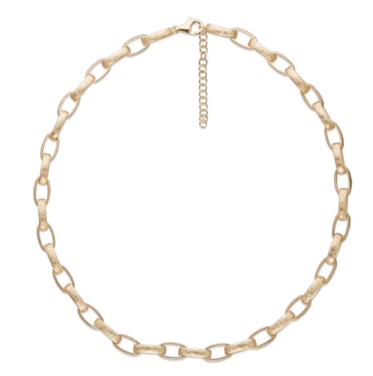 Stardust Collier Matte Rolo kjede i forgylt sølv