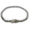 Catwalk herre "Braided" armbånd i oksidert sølv