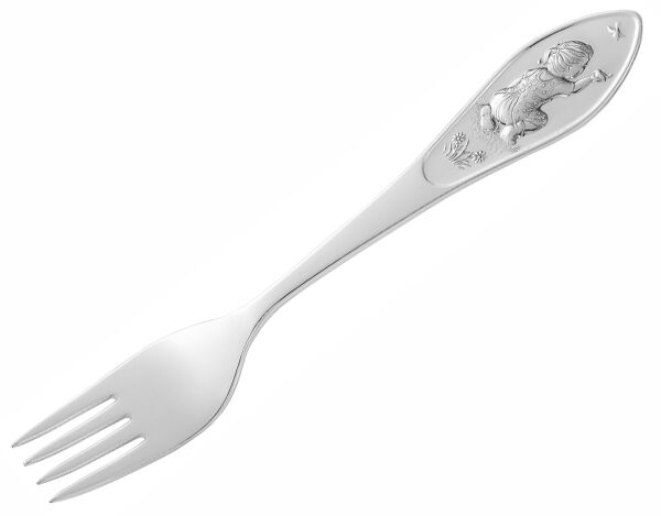 "Du som metter" barnegaffel i sølv til jente fra EIK barn™
