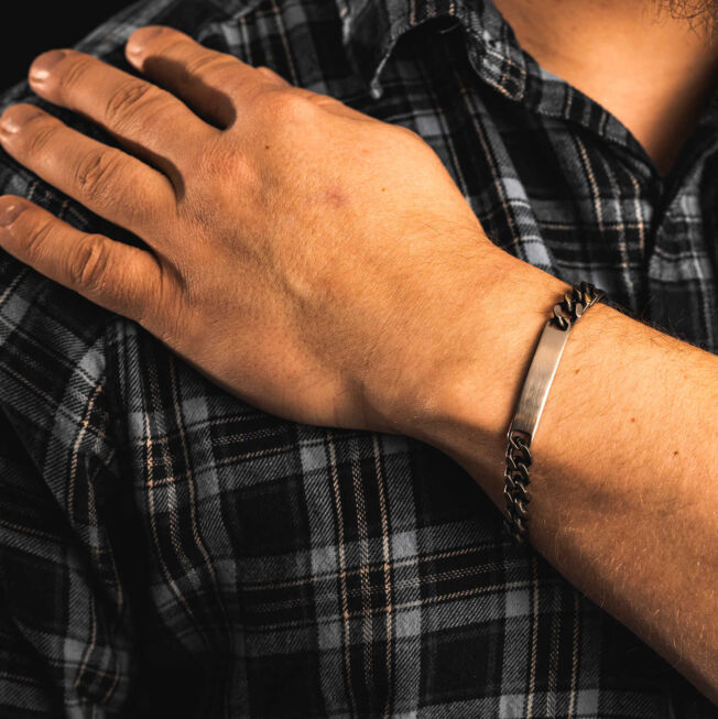 972608-1_A "Will" id-plate armbånd i stål