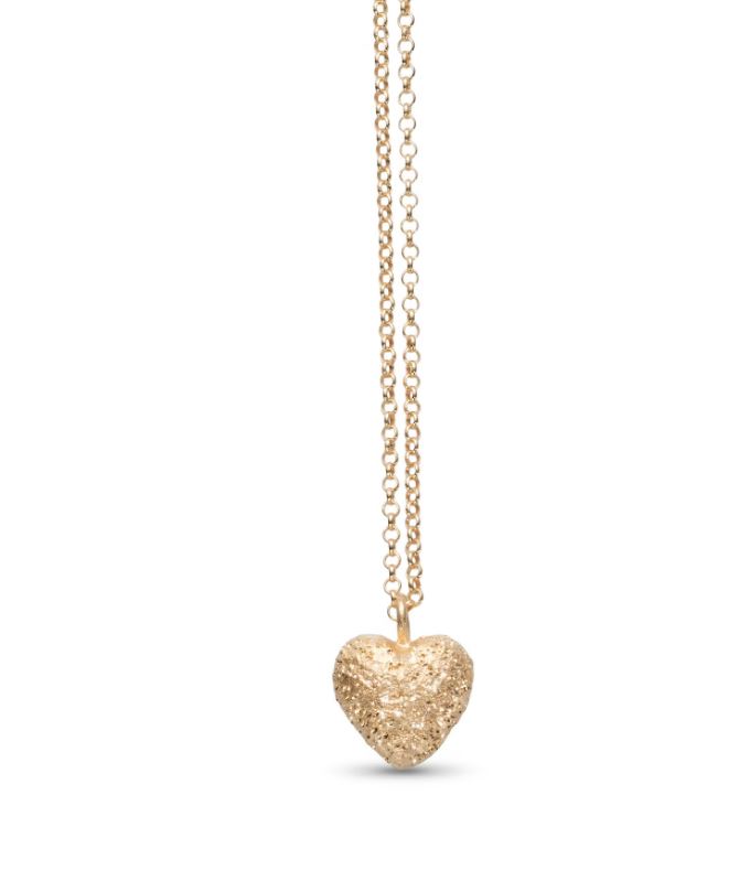 Catwalk Exclusive Stardust Heart anheng i forgylt sølv, 10 mm