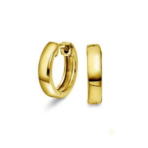 Ørering 11 mm i forgylt sølv