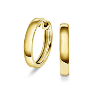 Ørering 16 mm i forgylt sølv