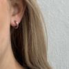 Ørering 14 mm i rhodinert sølv