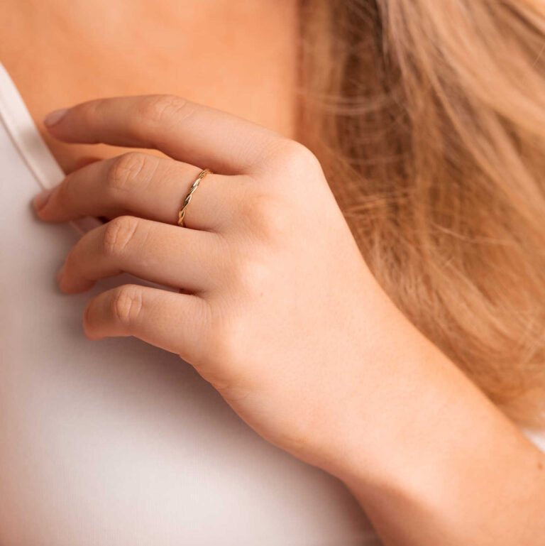 Pan "Friendship" ring i forgylt sølv