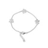 Catwalk Exclusive "Stardust Flower small" armbånd i rhodinert sølv med 3 blomster