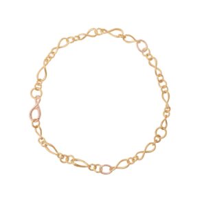 OLE LYNGGAARD COPENHAGEN Love Collier small i gult og rosé gull