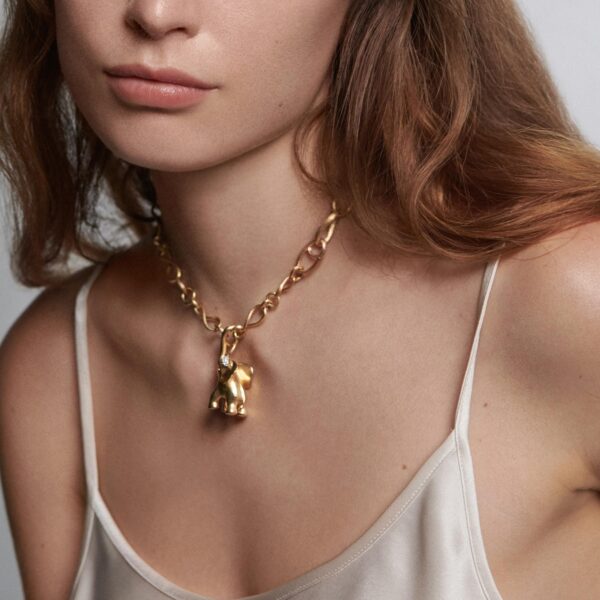OLE LYNGGAARD COPENHAGEN Love Collier small i gult og rosé gull