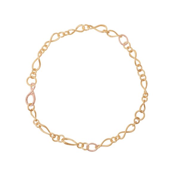 OLE LYNGGAARD COPENHAGEN Love Collier small i gult og rosé gull