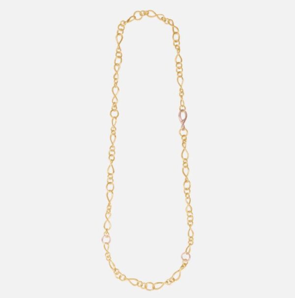 OLE LYNGGAARD COPENHAGEN Love Collier small i gult og rosé gull