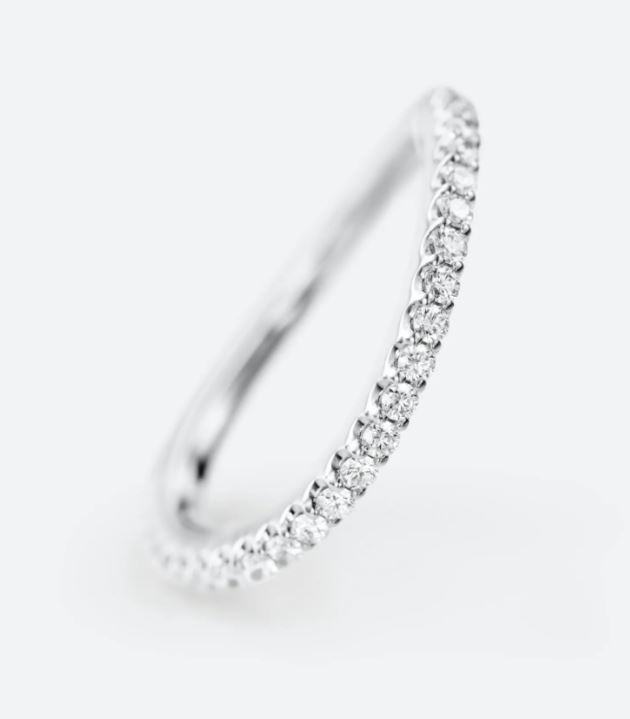 OLE LYNGGAARD COPENHAGEN Love Bands curved ring i hvitt gull