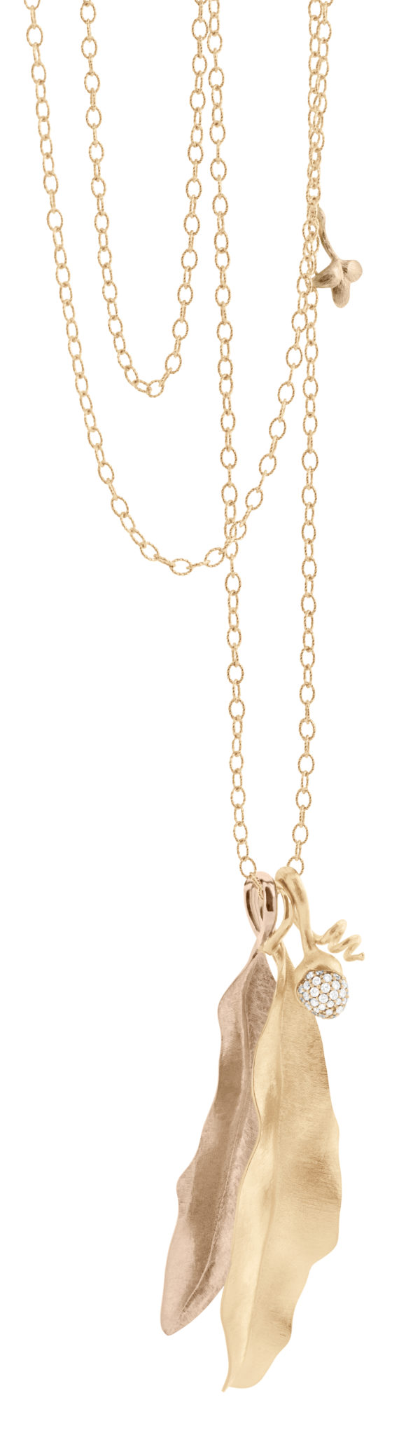 OLE LYNGGAARD COPENHAGEN Lotus collier small kjede i gult gull