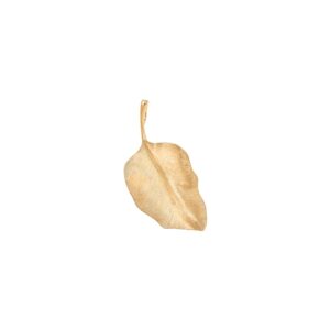Leaves anheng i satinert 750 gult gull, blad som passer å henge på kjede eller snor fra Ole Lynggaard.