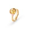 Lotus ring nr 1 i 18 k gult gull med rutilkvarts