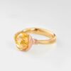 Lotus ring nr 1 i 18 k gult gull med rutilkvarts