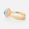 OLE LYNGGAARD COPENHAGEN Lotus ring 1 med turkis i gult gull