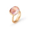 OLE LYNGGAARD COPENHAGEN Lotus 3 ring i gult gull med rosenkvarts