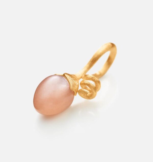 OLE LYNGGAARD COPENHAGEN Lotus Spire i gult gull med blush månesten