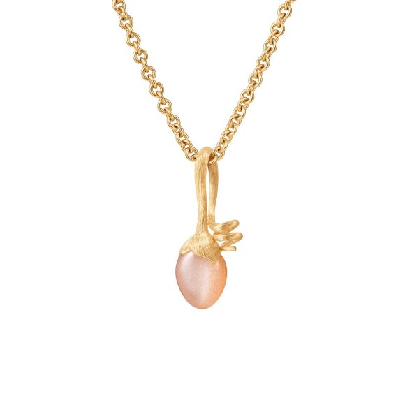 OLE LYNGGAARD COPENHAGEN Lotus Spire i gult gull med blush månesten